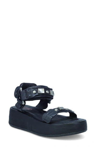As98 Fenix Platform Sandal In Black