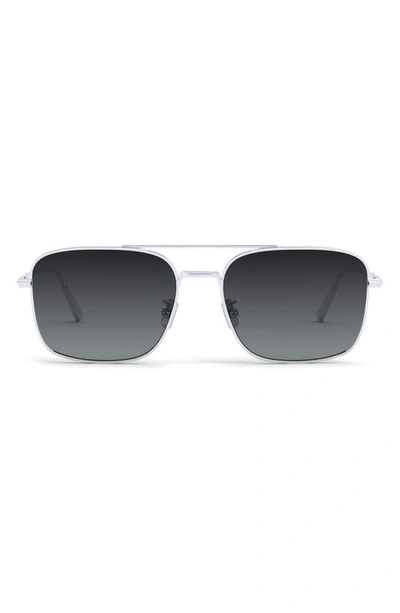 Dior Blacksuit 60mm Navigator Sunglasses In Palladium
