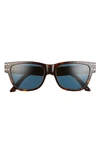 Dior Signature 54mm Rectangular Sunglasses In Dark Havana / Blue