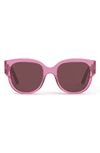 Dior Eyewear Butterfly Frame Sunglasses In Pink / Other / Bordeaux