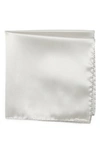 Eton Silk Wedding Pocket Square In Light/ Pastel Gray