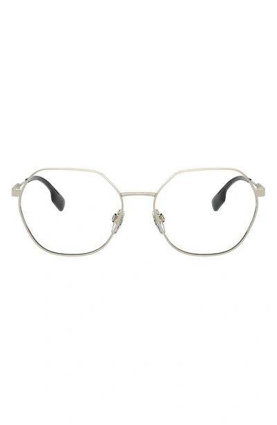 Burberry Transparent Irregular Ladies Eyeglasses 0be1350 1109 54 In Gold Tone