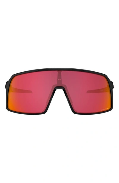 Oakley Sutro 137mm Prizm™ Shield Sunglasses In Shiny Black