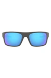 Oakley Drop Point™ 61mm Prizm™ Polarized Wrap Sunglasses In Gunmetal