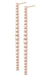 Hautecarat Lab Created Diamond Drop Earrings In 14k Rose Gold