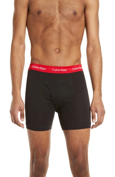 Calvin Klein Cotton Stretch Moisture Wicking Boxer Briefs, Pack Of 3 In Bright Multi