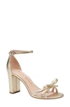 Kate Spade Flamenco Metallic Leather Heels In Pale Gold