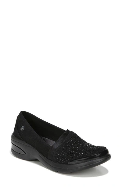Bzees Red-hot Slip-on Shoe In Black Fabric