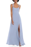 After Six Sweetheart Neck Evening Gown In Blue