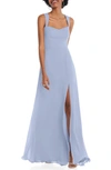 After Six Sweetheart Neck Evening Gown In Sky Blue