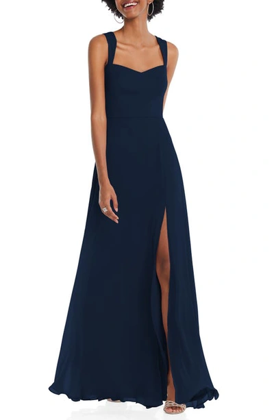 After Six Sweetheart Neck Evening Gown In Blue