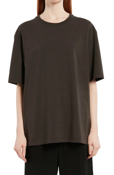 The Row Gelsona Oversize Cotton Jersey T-shirt In Grey