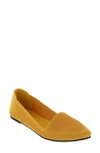 Mia Women's Corrine Ballet Knit Flats In Mustard Fl