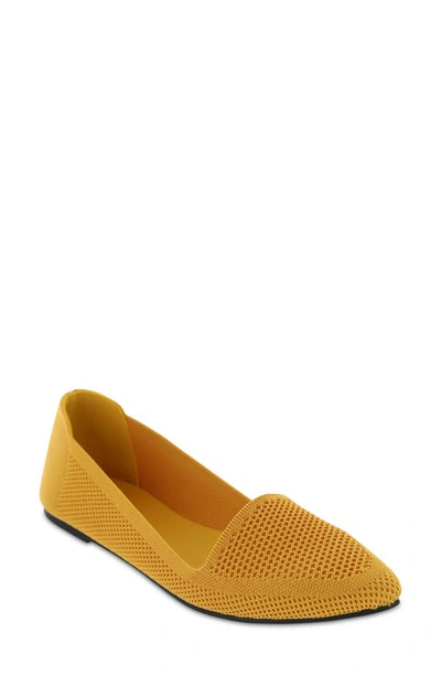 Mia Women's Corrine Ballet Knit Flats In Mustard Fl