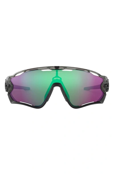 Oakley Okaley Jawbreaker Shield Sunglasses In Grey