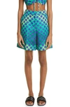 Rabanne X Fondation Vasarely Ferde High Waist Shorts In V304 Large Ferde