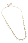 Baublebar Stella Crystal Charm Statement Necklace, 20-23 In Gold/ Cz