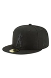 NEW ERA NEW ERA BLACK LOS ANGELES ANGELS PRIMARY LOGO BASIC 59FIFTY FITTED HAT