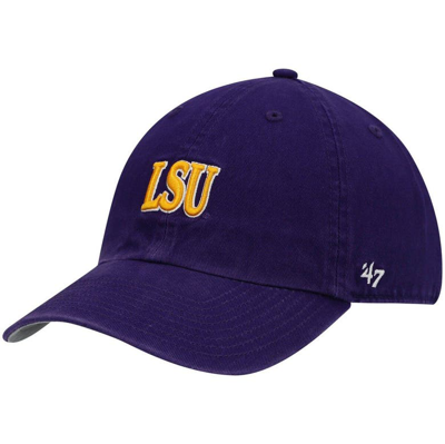 47 ' Purple Lsu Tigers Archie Script Clean Up Adjustable Hat