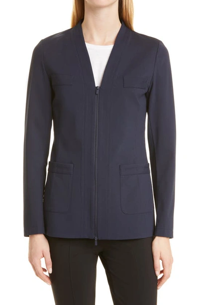 Capsule 121 Plus Size The Capricorn Zip-up Jacket In Navy