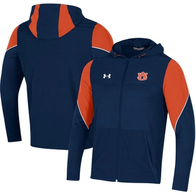 Under Armour Navy Auburn Tigers 2021 Sideline Warm-up Full-zip Hoodie