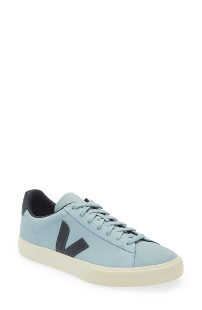 Veja Men's Campo Nubuck-leather Low-top Trainers In Blue/pal.c