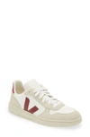 Veja V-10 Sneakers In White Natural Marsala