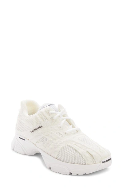 Balenciaga Phantom Mesh-paneled Sneakers In White