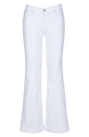7 For All Mankind Slim Illusion Dojo High Rise Wide Leg Jeans In Luxe White