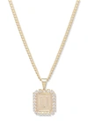 Bracha Royal Initial Card Necklace In Gold