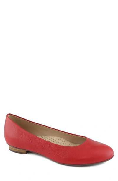 Marc Joseph New York Ferris Leather Ballet Flat In Red