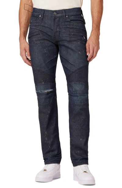 Hudson The Blinder Biker V2 Skinny Jeans In Dark Oil