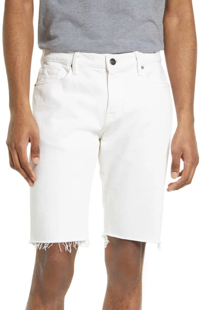 Frame L'homme Cutoff Denim Shorts In White