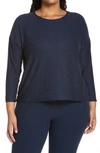 Beyond Yoga Morning Light Cropped Pullover In Darkest Night