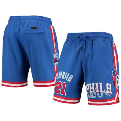 Pro Standard Men's Joel Embiid Royal Philadelphia 76ers Team Player Shorts