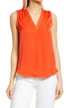 VINCE CAMUTO RUMPLED SATIN BLOUSE