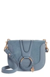 See By Chloé Hana Suede & Leather Shoulder Bag In Stormy Sky