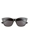 Bottega Veneta New Classic 55mm Cat Eye Sunglasses In Black