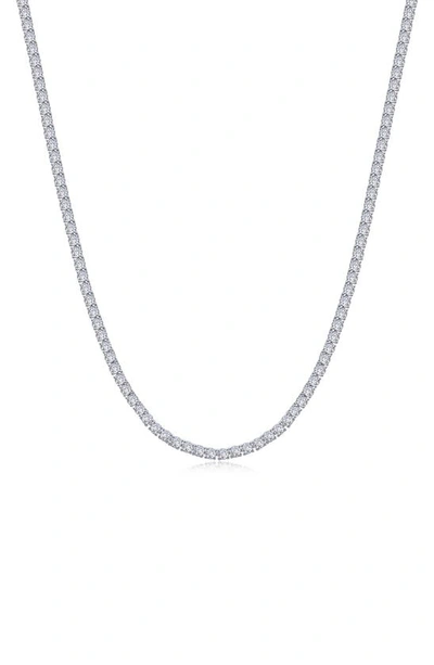 Lafonn Women's Platinum-bonded Sterling Silver & Simulated Diamond Tennis Necklace