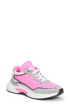 Valentino Womens Pink Ready Go Runner Mesh And Leather Trainers 4.5 In Feminine/ Past Grey