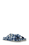 Camper Atonik Cross Strap Slide Sandal In Blue Multi