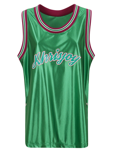 Khrisjoy Tank Top In Green Polyester In Green