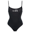 Dsquared2 Logo-print Stretch-design One-piece In Black