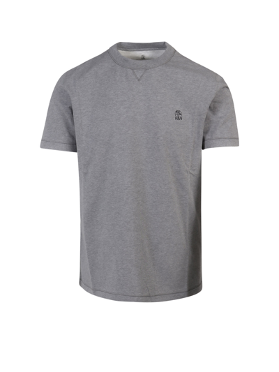 Brunello Cucinelli T-shirt In Grey