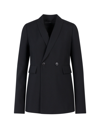Sapio Tailored Double-breasted Blazer In Black