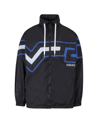 Versace Black Greca Logo Print Blouson Jacket In Black