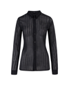 Sapio Embroidered Fabric Shirt - Atterley In Black