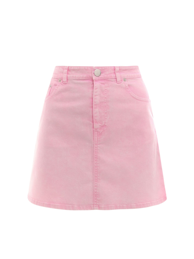 Vivetta Stretch Cotton Skirt - Atterley In Pink