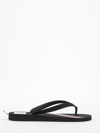 Thom Browne Black Rwb Stripe Flip Flops In Black