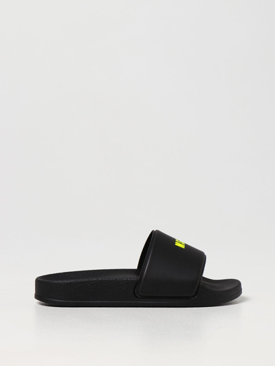 Msgm Kids' Slide Sandals In Pvc In Black